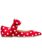 Polly Plume Crazy In Love Bonnie Bow Ballerinas - Red