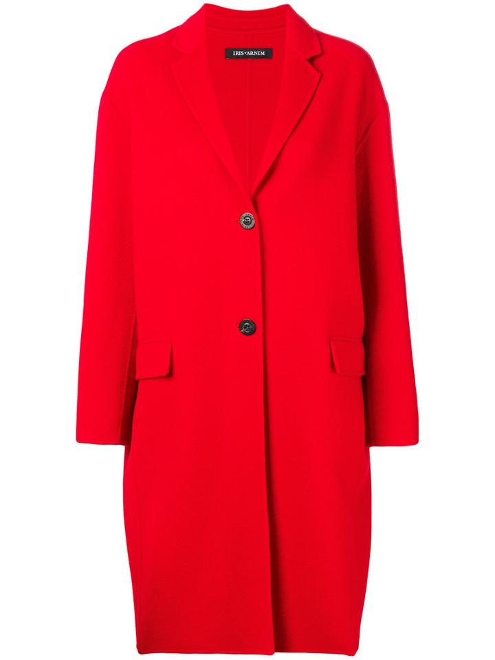 Iris Von Arnim - Cocoon Coat - Women - Polyester/cashmere/wool - 42, Red, Polyester/cashmere/wool