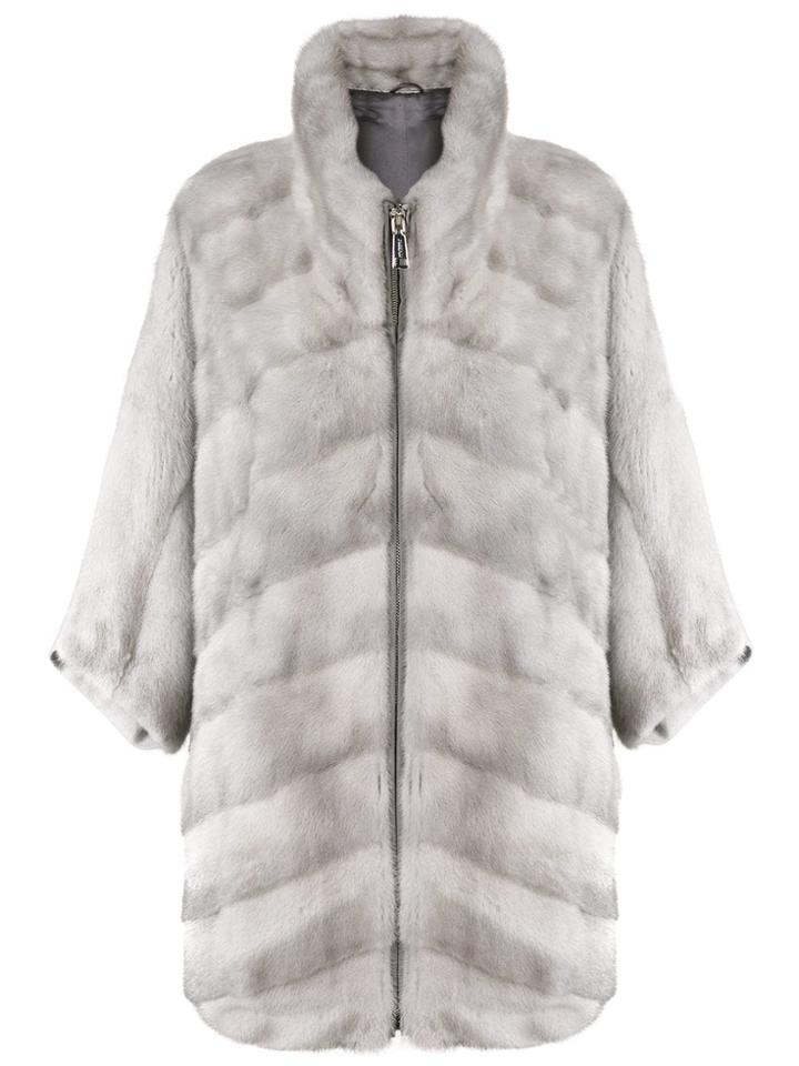 N.peal Front Zip Cape - Grey