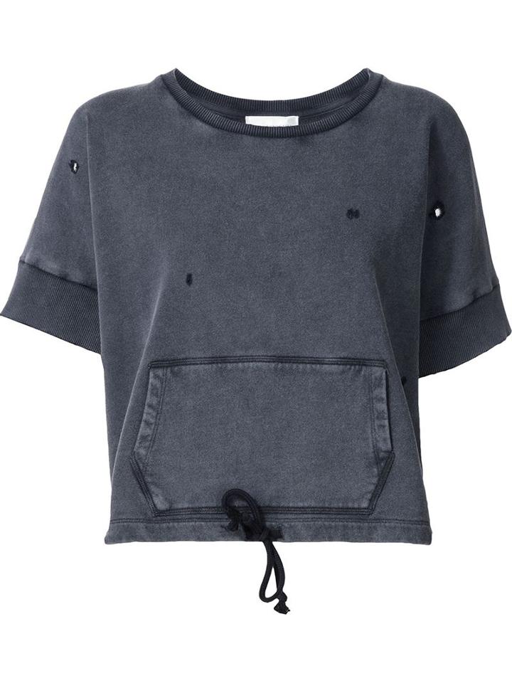 Faith Connexion Short Sleeve Drawstring Sweatshirt