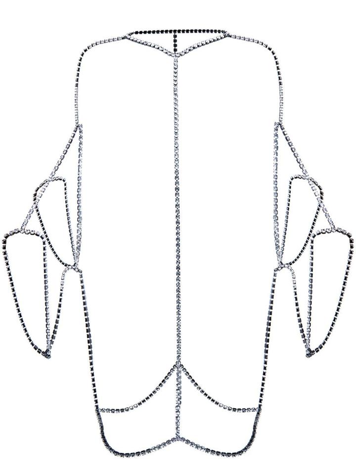 No21 Embellished Body Chain - Metallic