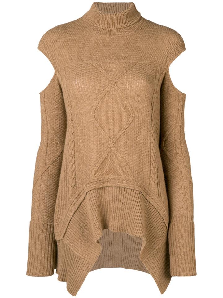 Roberto Cavalli Cut Out Detail Jumper - Nude & Neutrals