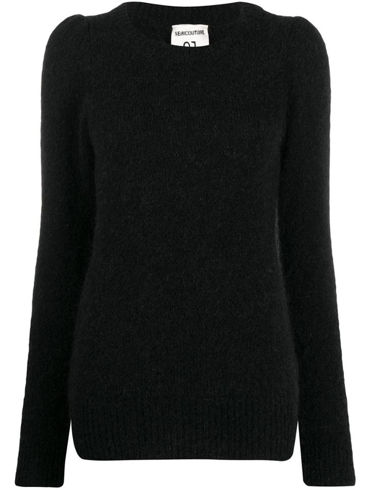 Semicouture Puffed Shoulder Jumper - Black