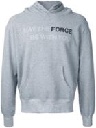 Anrealage Star Wars Quote Hoodie, Men's, Size: 46, Grey, Cotton/polyurethane