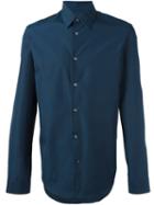 Maison Margiela Classic Long Sleeve Shirt, Men's, Size: 38, Blue, Cotton