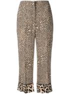 Twin-set Leopard Cropped Trousers - Neutrals