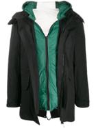 Yves Salomon Layered Padded Coat - Black
