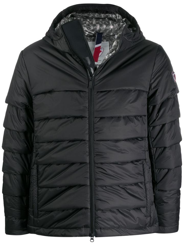 Rossignol Logo Patch Hooded Down Jacket - Black