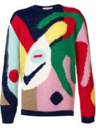 Walter Van Beirendonck Abstract Pattern Pullover, Men's, Silk/angora/wool/camel Fur