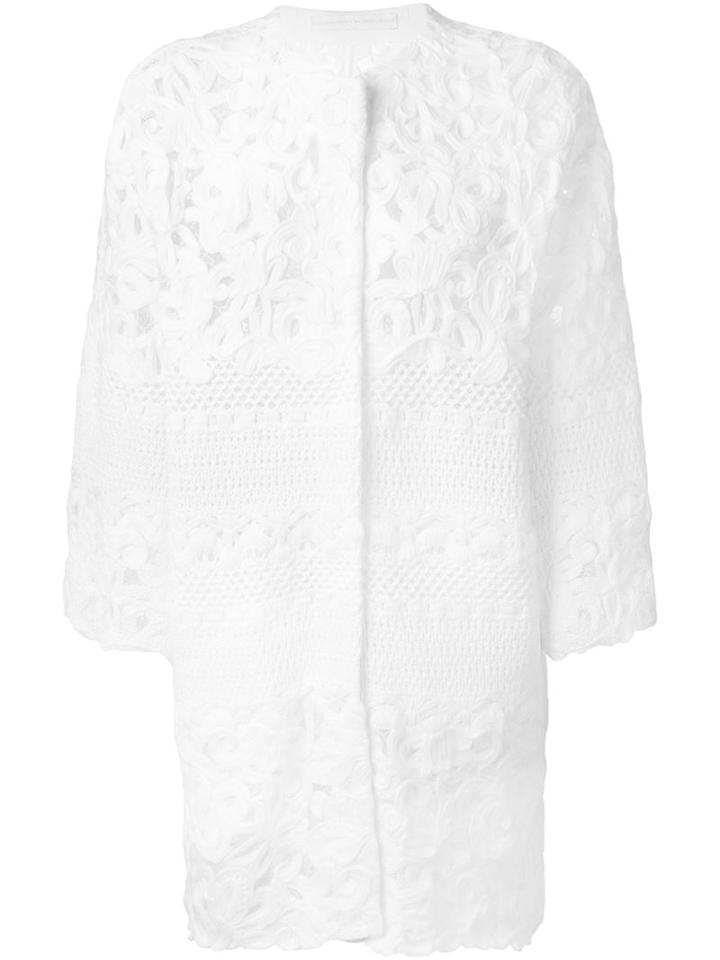 Ermanno Scervino Crochet Panelled Coat