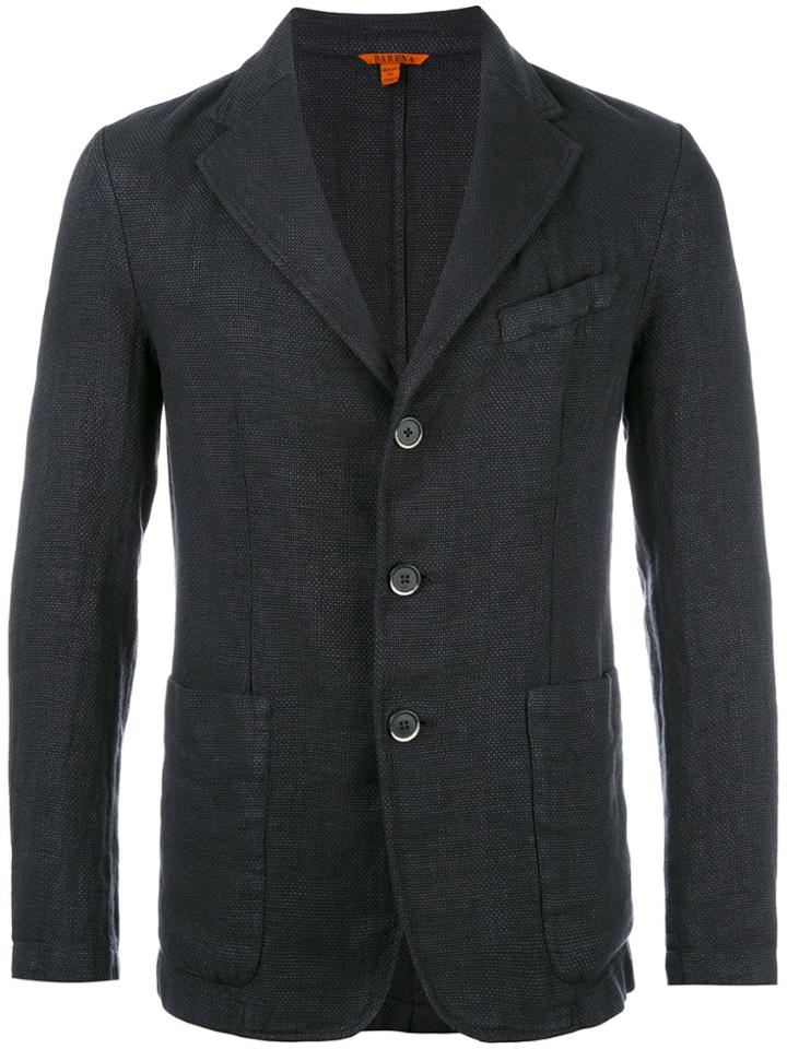 Barena Three Button Blazer - Blue