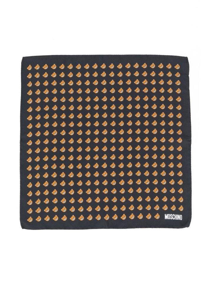 Moschino Teddy Bear-print Scarf - Black