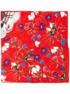Alexander Mcqueen Floral Nature Print Scarf - Red
