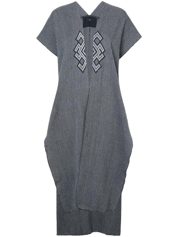 Voz Open Front Long Cardigan - Grey