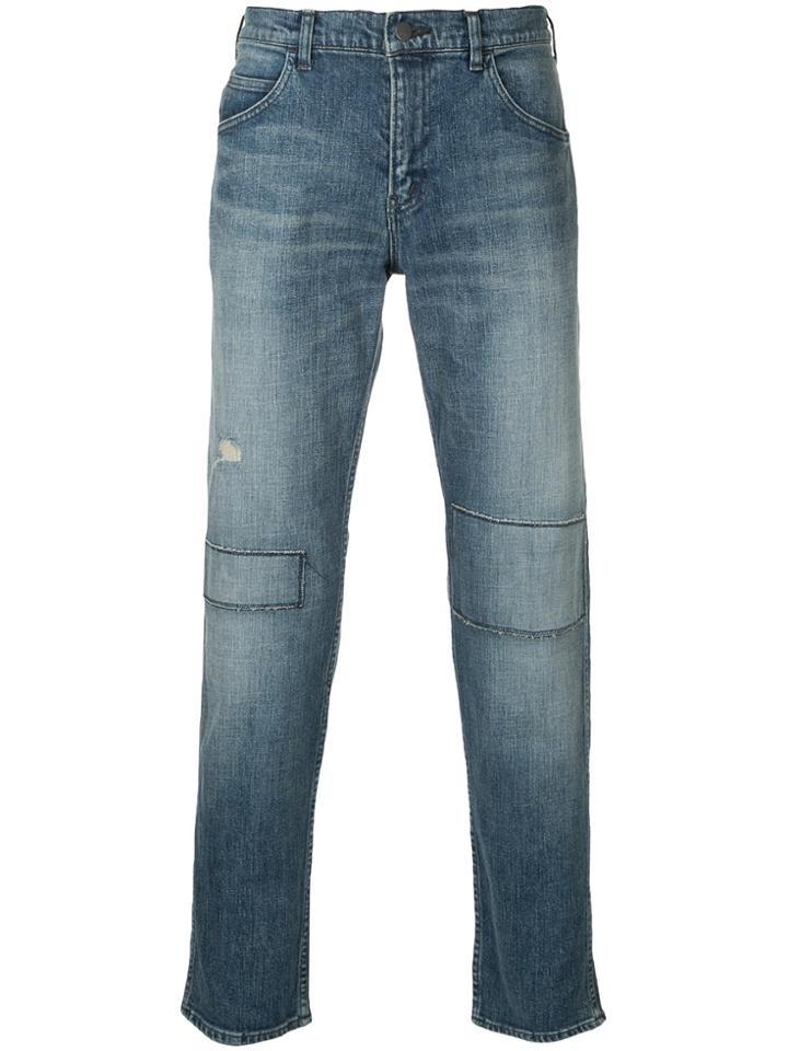 N. Hoolywood Patch Detail Slim-fit Jeans - Blue