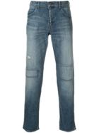 N. Hoolywood Patch Detail Slim-fit Jeans - Blue