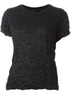 Issey Miyake Cauliflower Creased T-shirt, Women's, Black, Polyester