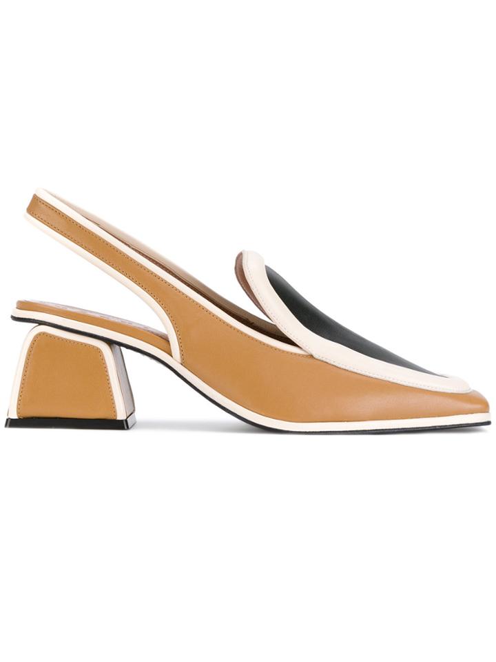 Marni Square Toe Pumps - Nude & Neutrals