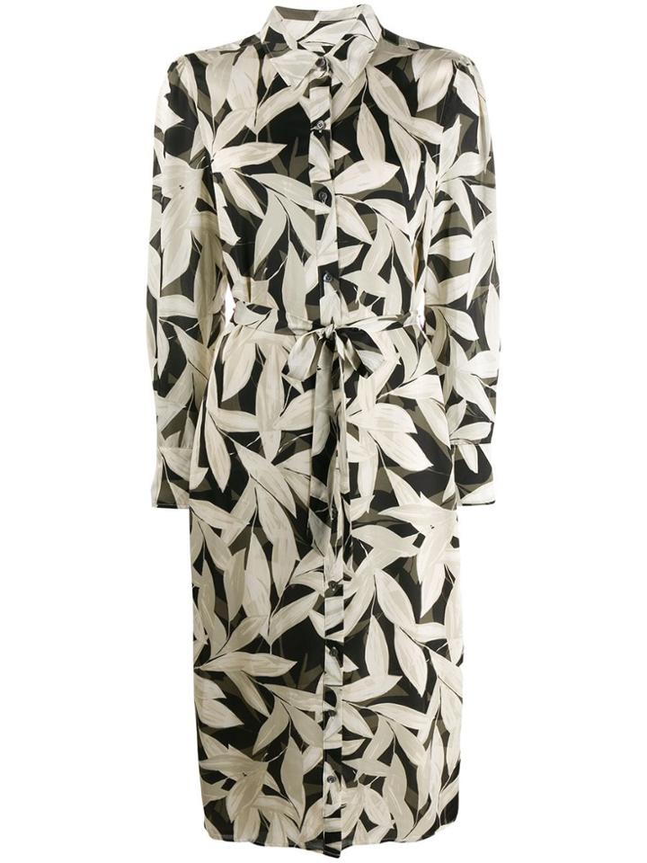Equipment Foliage Print Shirt Dress - Neutrals