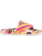 Emilio Pucci Mandorla Printed Slides - Yellow & Orange