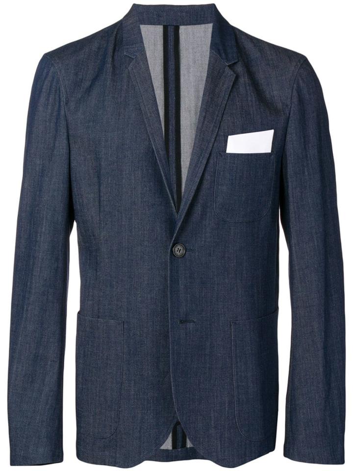 Neil Barrett Single-breasted Blazer - Blue