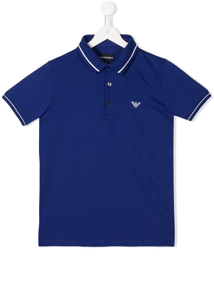 Emporio Armani Kids Classic Polo Shirt - Blue
