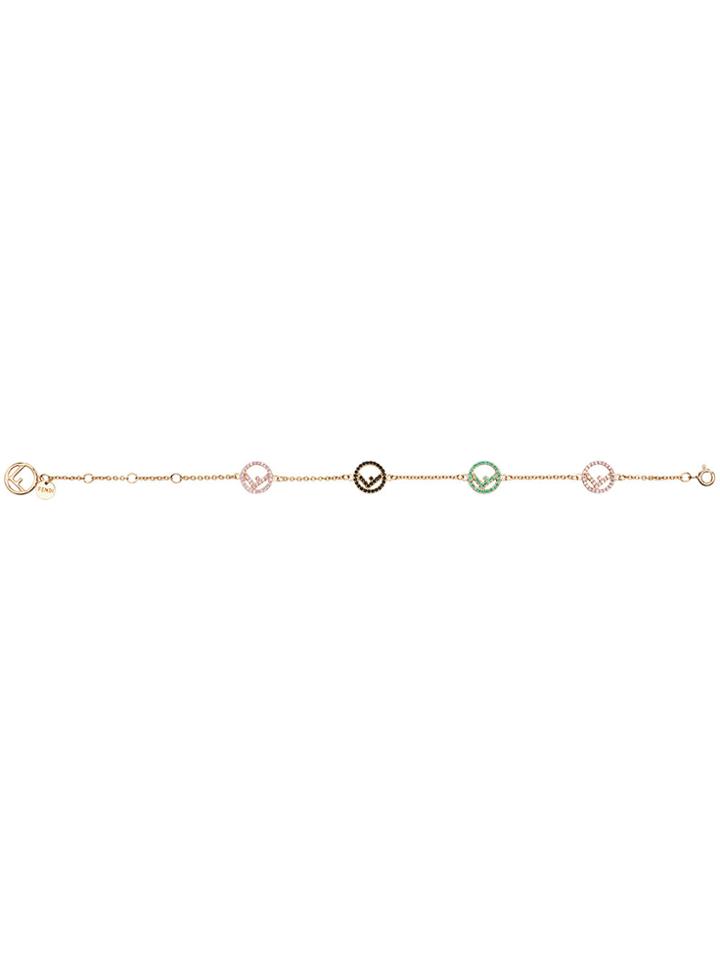 Fendi Rainbow Logo Bracelet - Metallic