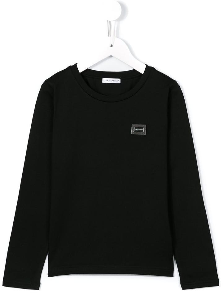 Dolce & Gabbana Kids Logo Chest Plaque Top