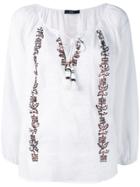 Steffen Schraut Embroidered Sequin Blouse - White