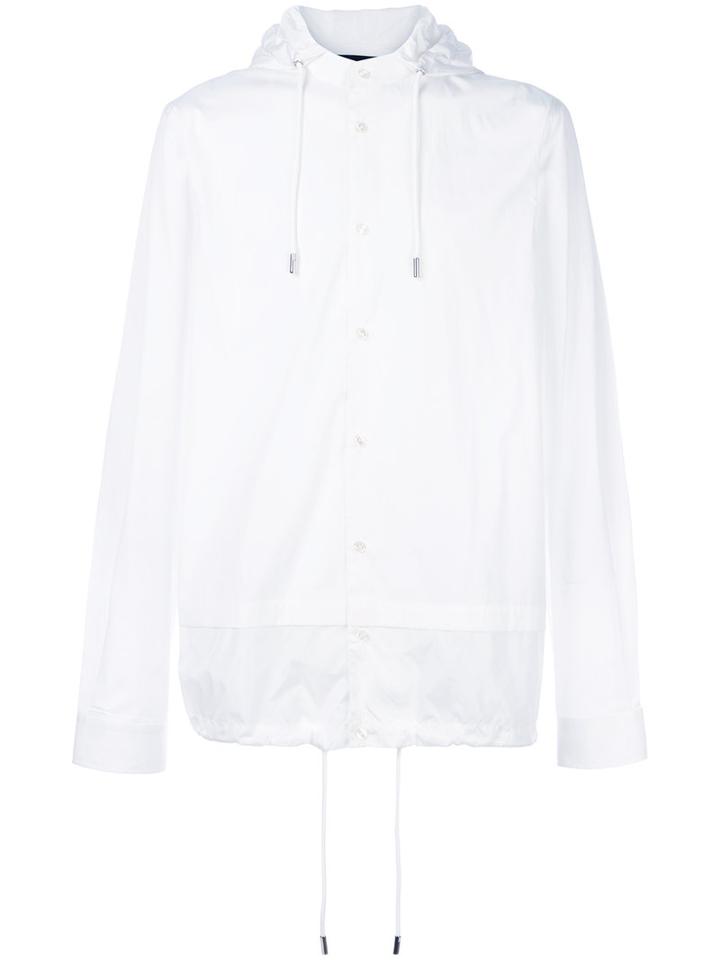 Diesel Black Gold - Hooded Shirt Jacket - Men - Cotton/nylon - 52, White, Cotton/nylon