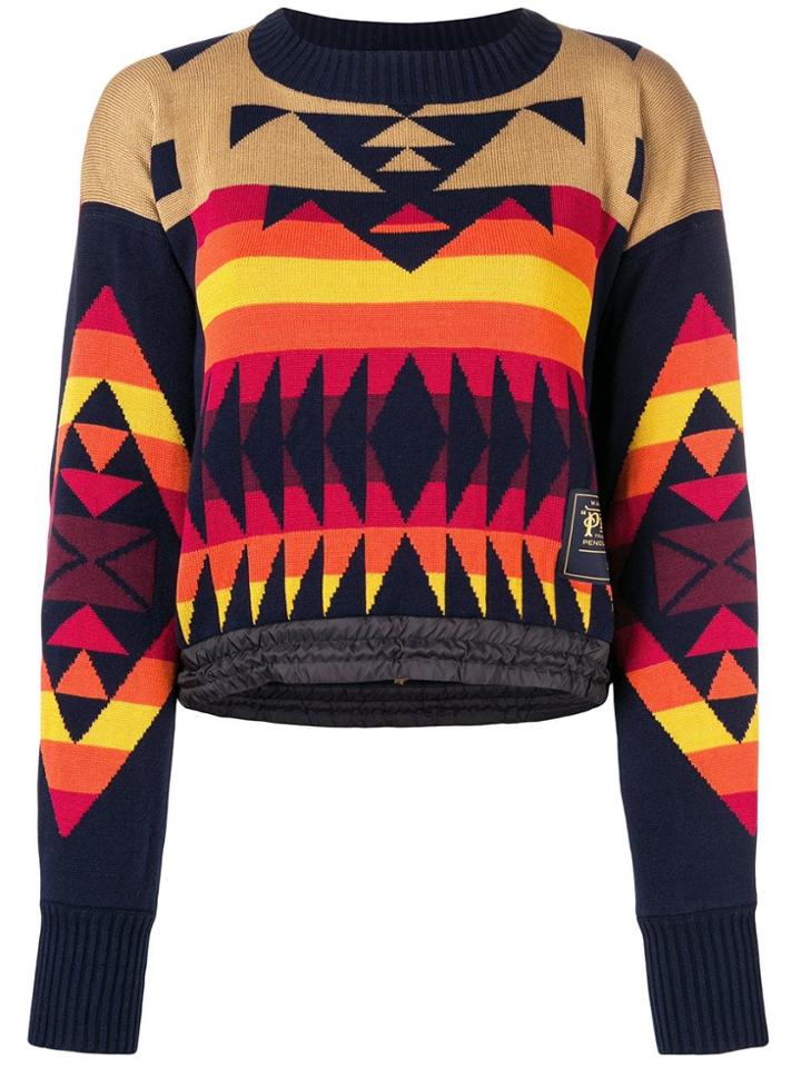 Sacai Pendleton Pattern Jumper - Blue