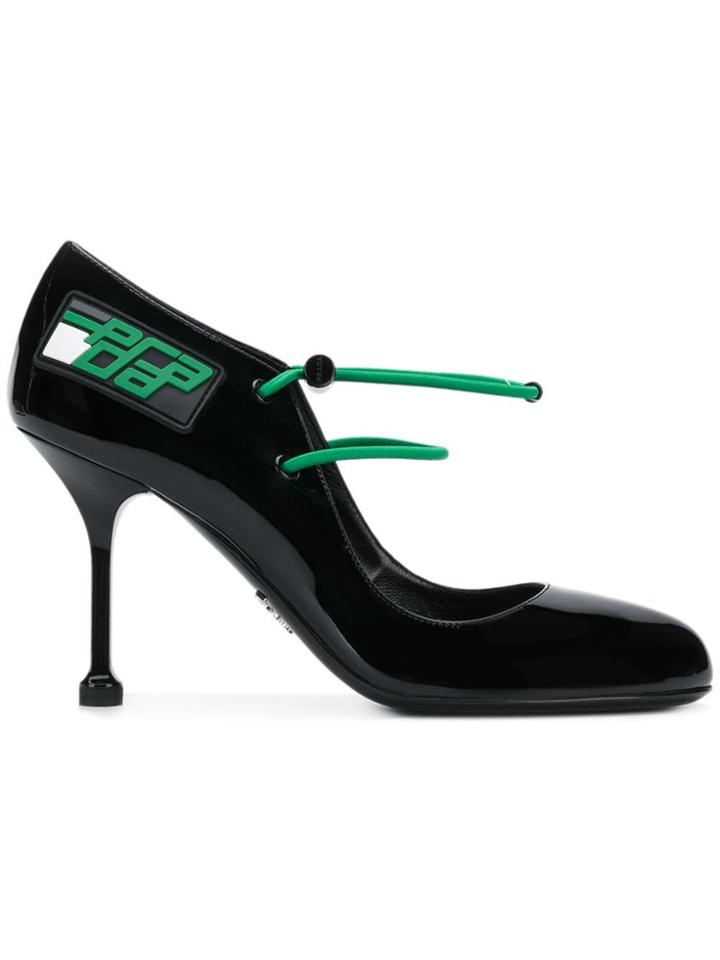 Prada Drawstring Pumps - Black