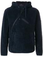 Stone Island Shadow Project Asymmetrc Pile Fleece Hoodie - Blue