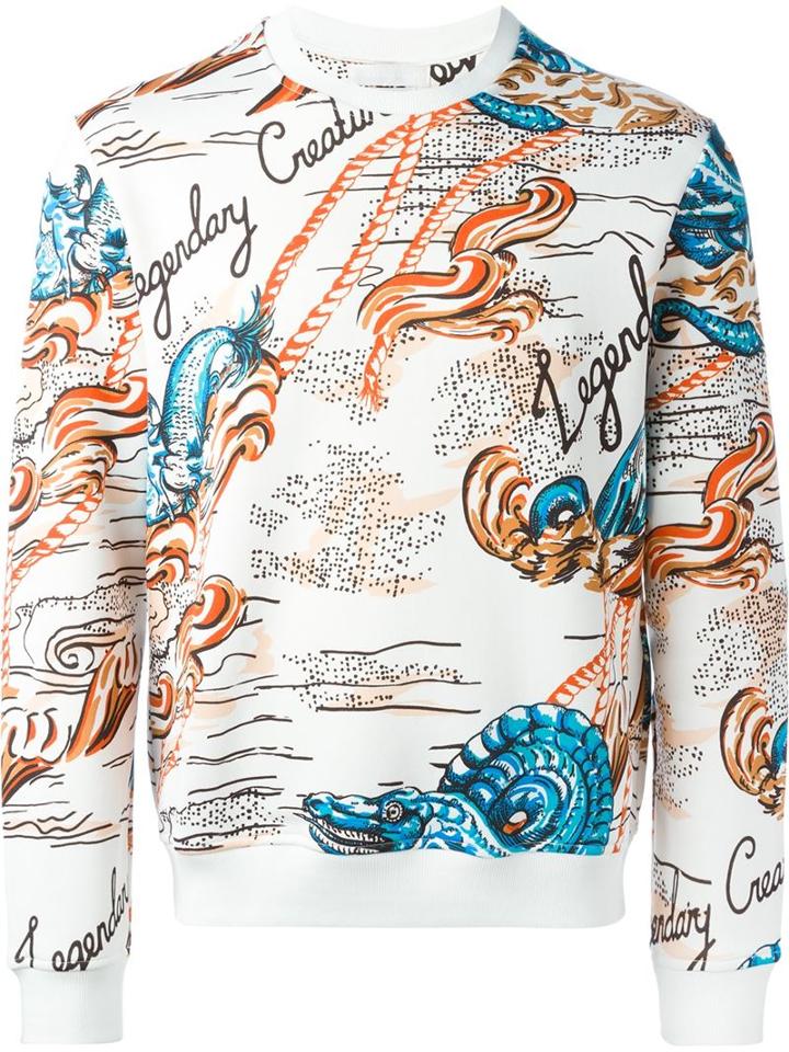 Alexander Mcqueen Lengendary Creature Print Sweatshirt
