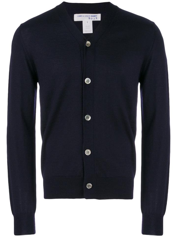 Comme Des Garçons Shirt Boys V-neck Cardigan - Blue