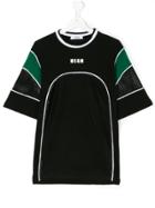 Msgm Kids Basketball Mesh T-shirt - Black
