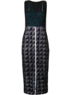 Maki Oh Adire And Lace Fitted Dress, Women's, Size: Medium, Black, Cotton/polyester