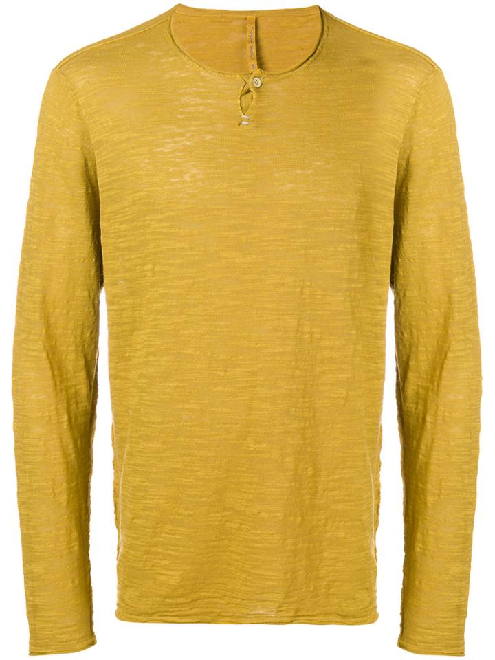 Transit Creased Crewneck Top - Yellow & Orange