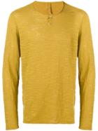 Transit Creased Crewneck Top - Yellow & Orange
