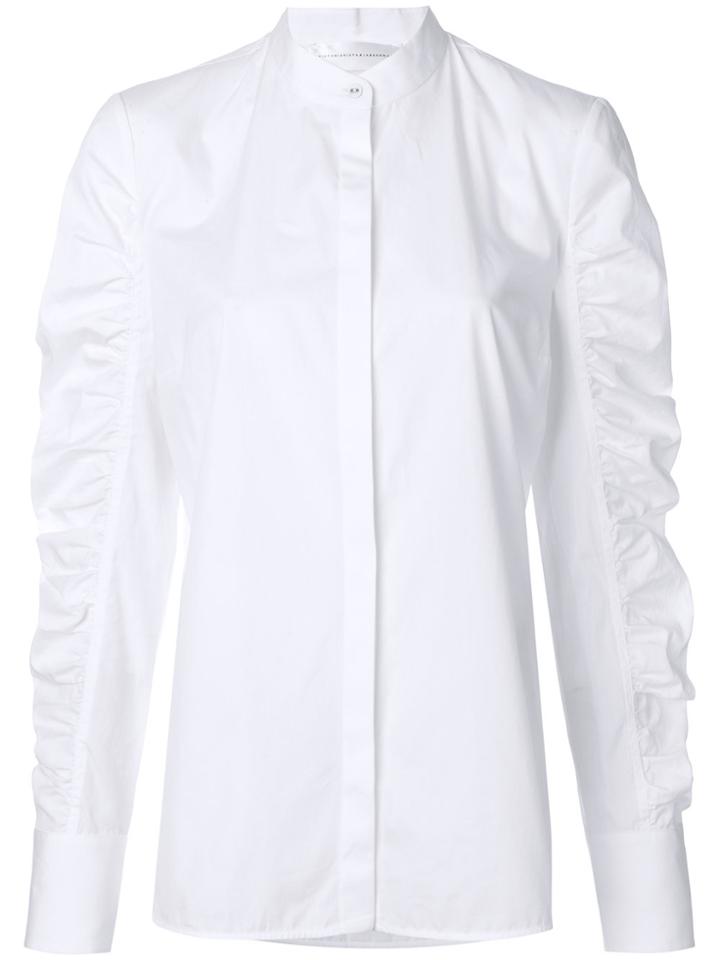 Victoria Victoria Beckham Ruched Long-sleeve Shirt - White