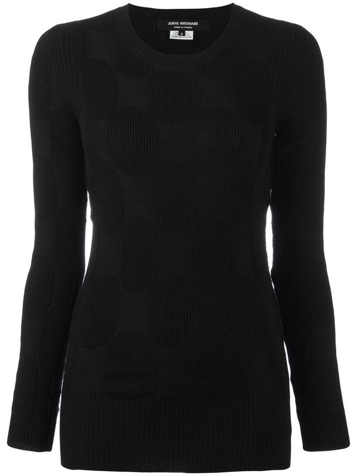 Junya Watanabe Comme Des Garçons Round Neck Jumper, Women's, Size: Medium, Black, Wool
