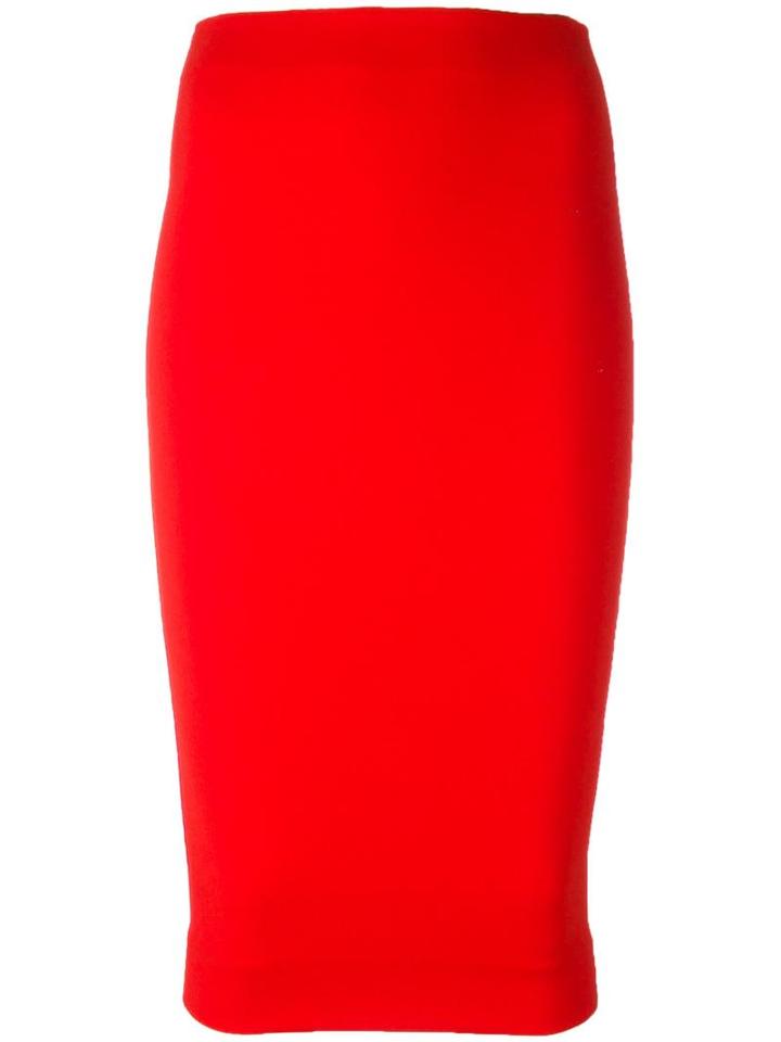 Victoria Beckham Matt Skirt, Women's, Size: 10, Red, Polyester/triacetate