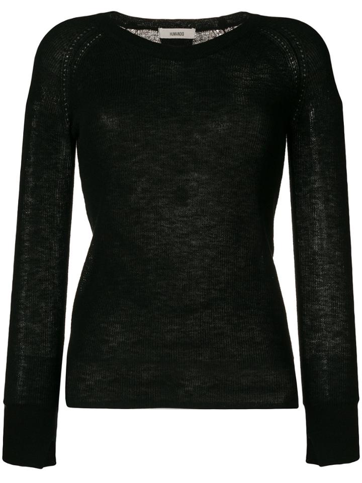 Humanoid Round Neck Top - Black