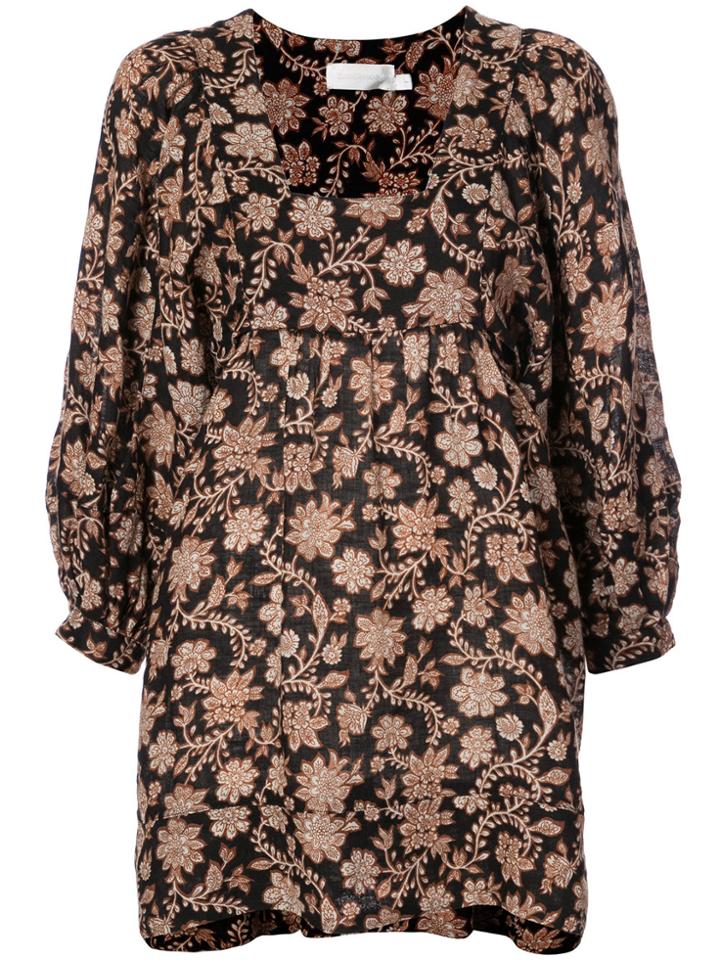 Zimmermann Tulsi Floral Dress - Black
