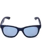 Italia Independent I-plastik Sunglasses, Adult Unisex, Blue, Acetate/aligator Leather