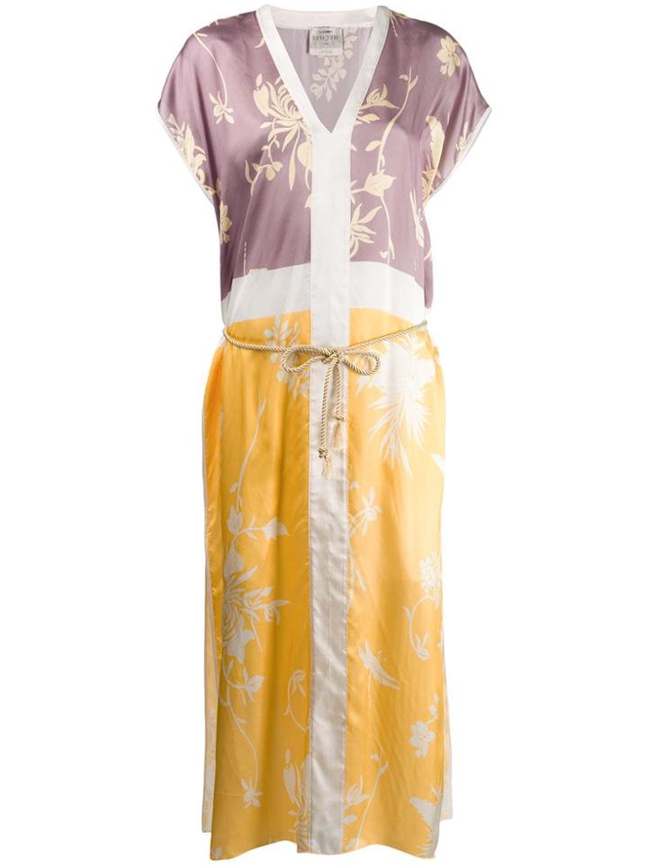 Forte Forte Floral Print Shirt Dress - Purple