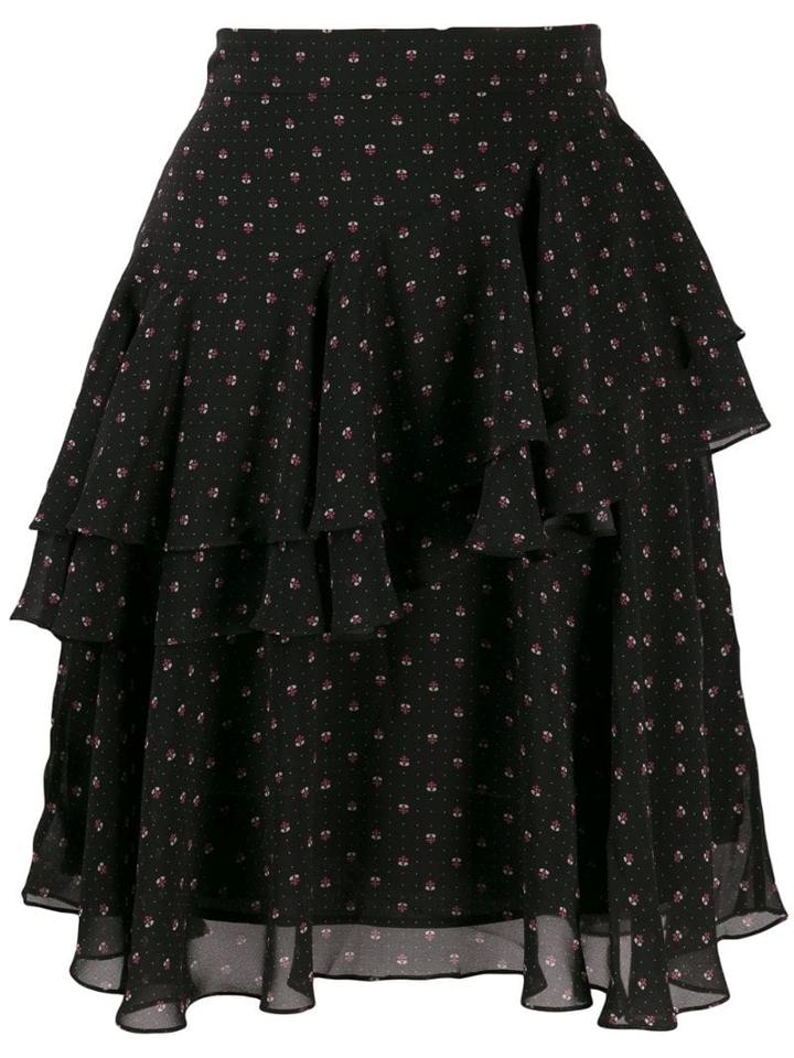 Alexa Chung Short Ruffled Skirt - Black