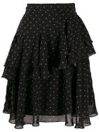 Alexa Chung Short Ruffled Skirt - Black