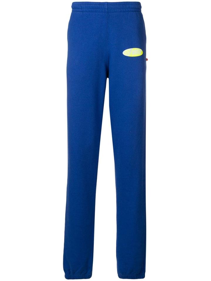 Off-white Logo Print Track Pants - Blue