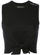 Y / Project - Cut-detail Cropped Top - Women - Cotton - M, Black, Cotton